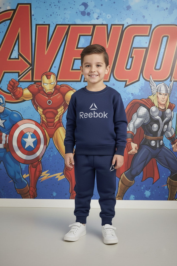 Boys 2 piece Reebok Style Printed Fleece Tracksuit - Alvore.pk