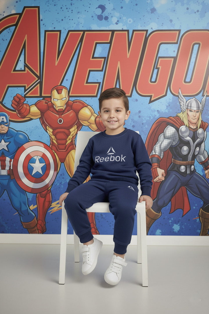 Boys 2 piece Reebok Style Printed Fleece Tracksuit - Alvore.pk