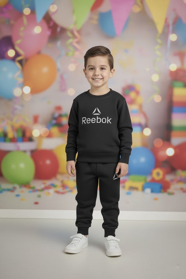 Boys 2 piece Reebok Style Printed Fleece Tracksuit - Alvore.pk