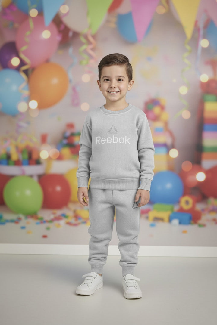 Boys 2 piece Reebok Style Printed Fleece Tracksuit - Alvore.pk